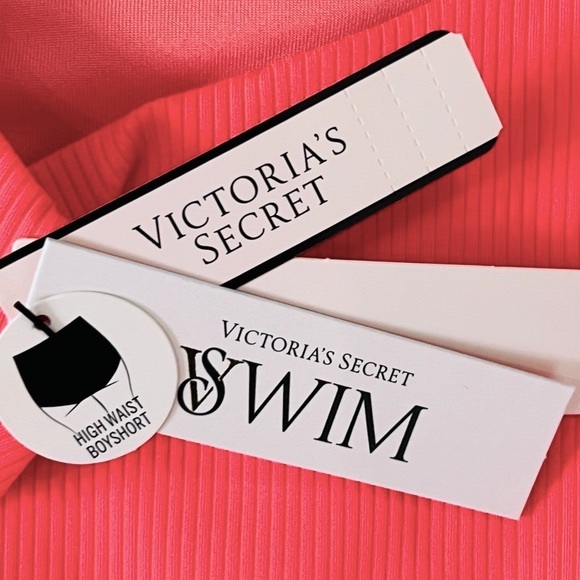 Victoria Secret Ribbed High Waist Full Coverage Boy Shorts  Size medium  NWT - Picture 6 of 9